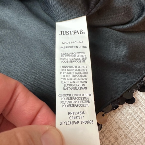 JUSTFAB Black Sequin Cami Tank NWT | Size Medium - Picture 14 of 16